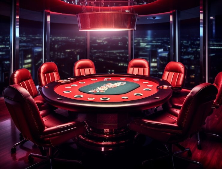 Live dealer studio multi-camera broadcast setup with game tables